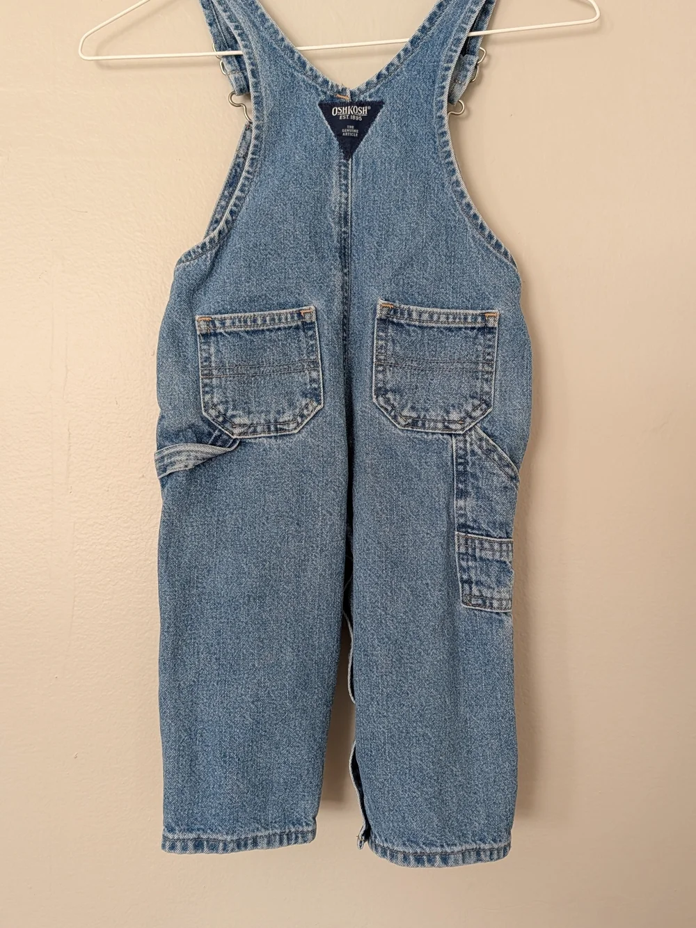 OshKosh B'gosh Denim Kids One-Piece Overalls Snap Crotch